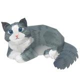 促销儿童简易手工劳动非成品小宠物动物挪威森林猫咪3D纸模型diy