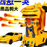 正品美致变形遥控车金刚战神汽车人大黄蜂机器人充电儿童玩具礼物
