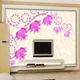 3D大型电视背景墙纸影视壁纸客厅卧室温馨花卉壁画环保婚房走廊