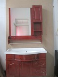 橡木浴室柜组合-橡木柜体-卫生间洗手面盆-80cm圆弧