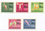 120557阿尔巴尼亚1963体育686-690无齿票外国邮票