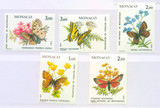 120706摩纳哥1987蝴蝶1426-1430外国邮票