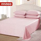 纯棉床单1.2 1.5 1.8 2米床单件全棉单双人床被单粉红天蓝色波点