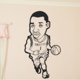 陌上花开墙贴NBA麦蒂湖人灌篮高手篮球海报运动人物男孩卧室背景