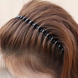 韩国头发饰 波浪型发箍男女通用 黑色弹簧螺旋铁质头箍发卡批发