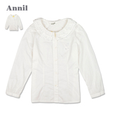 安奈儿女童装 春秋款长袖衬衣衬衫AG531510 专柜正品 特价