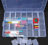 28格收纳盒大容量  十字绣针线盒 储物盒 整理盒 适合放线和工具