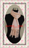 100% 桑蚕丝 双层针织真丝绢丝围巾 围脖 冬季保暖好享受 淡粉色