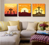 基督教画艺术装饰画 耶稣简约十字架无框画 餐厅主卧餐厅挂画壁画