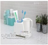 韩国进口创意牙刷架套装带漱口杯牙刷杯牙具座 家居浴室洗漱套装