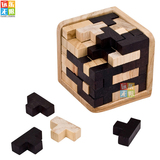 成人儿童益智玩具木制孔明锁鲁班锁俄罗斯方块54个T组合魔豆包邮