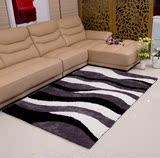 加密现代欧美图案弹力亮丝手工地毯客厅地毯卧室地毯茶几防滑地毯