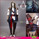 cosplay刺客信条3代Assassin's Creed III康纳Connor衣服装复古版