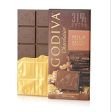 美国代购Godiva高迪瓦31%焦糖海盐牛奶巧克力排块100g 买3包邮