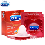 durex杜蕾斯 3只热感超薄装避孕套 润滑型安全套情趣成人性用品