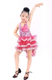 舞蹈衣服少儿拉丁舞比赛演出服装儿童女成人流苏新款表演服黑白色