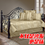欧式铁艺沙发床 抽拉式坐卧两用 书房沙发床1.2/1.5/1.8米定制