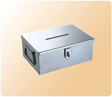 不锈钢贴士箱　钱箱 收纳箱 收款箱　钱箱带锁位 硬币盒保险箱盒