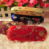 中式传统织锦缎绸缎丝绸眼镜盒中国特色礼品送老外事礼物