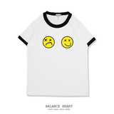 【BH自制】权志龙GD同款短袖卡通黄色笑脸表情包男女款应援T恤