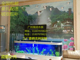 新款上市双圆 电视柜鱼缸 双背过滤欧式生态鱼缸 玄关客厅鱼缸