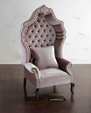 欧式复古新古典布艺休闲沙发椅客厅阳台创意设计个性单人沙发定制