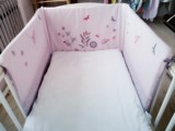 外贸原单婴儿床上用品纯棉透气床围 床靠床帏超高床帏