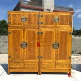 越南金丝楠木素面顶箱柜/衣柜 中式仿古实木储物柜衣橱四门独板