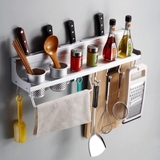 太空铝收纳置物架厨房壁挂件厨卫用品用具餐具调味料层架刀架
