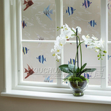 窗花纸窗贴磨砂贴纸卫生间透光不透明浴室玻璃纸小鱼窗户贴膜防晒