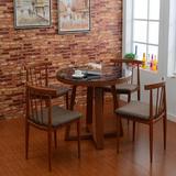 现代餐桌椅仿实木纹桌椅组合新中式酒店店铺洽谈桌休闲铁艺复古桌