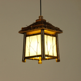 现代中式餐厅灯田园仿古茶楼走廊过道灯具创意日式茶室吊灯阳台灯