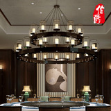 会所大堂酒店茶楼餐厅包间吊灯创意现代新中式客厅大气软装工程灯