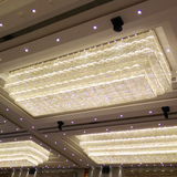 宴会厅长方形水晶灯大型酒店工程大堂灯别墅展厅售楼部大厅吸顶灯