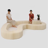 简约简约现代白色创意个性特价椅 休闲折叠长椅子 空间大师多功能