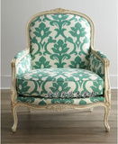 欧式时尚复古做旧单人沙发椅老虎椅美式乡村简约带扶手绿色家具
