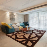 欧式现代客厅茶几地毯卧室床边满铺地毯长方形地毯样板房地毯定制