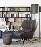 个性北欧书房单人沙发椅设计师创意酒店大堂会所洽谈椅异形稻壳椅