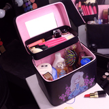 韩国大容量化妆包化妆箱 手提便携收纳箱包大号收纳包可爱小方包