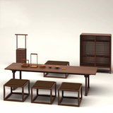 仿古明清茶桌书桌新中式实木家具禅意长桌绘画桌琴桌餐桌组合定制