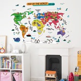 办公室教室墙壁装饰品可移除自粘墙贴纸贴画书房创意个性世界地图