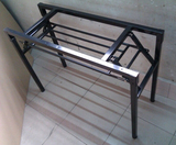 简易折叠桌架双层弹簧折叠架长条培训会议桌架加厚折叠支架桌腿