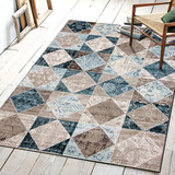 客厅进口地毯 北欧现代简约时尚沙发美式卧室床边垫抽象图案地毯