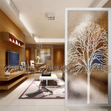 精美现代抽象装饰隔断艺术玻璃屏风墙玄关厕所门过道走廊幸福树