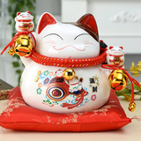 大号招财猫摆件 创意陶瓷硬币存钱储蓄罐 日本财神猫店铺开业礼品