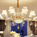 艾康 欧式水晶吊灯客厅简欧大气餐厅灯具简约现代卧室温馨吊灯