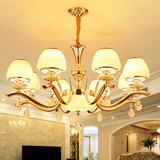 艾康 客厅吊灯欧式水晶吊灯简约现代客厅灯创意简欧卧室餐厅灯具