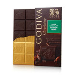 美国原装进口Godiva歌帝梵高端50%可可粒黑巧克力排块100G零食