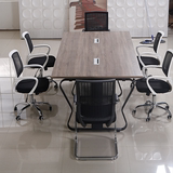 苏州办公家具洽谈桌椅 组合钢架长条桌 会客培训桌会议桌工厂直销