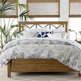 美式实木双人床镂空橡木 1.8米高端做旧婚床简约主卧家具可定制